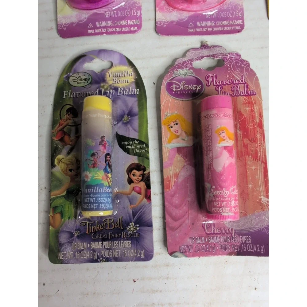 Lot Of 8 Disney Princess Lip Balm Gloss Fairest Apple Strawberry Snow White